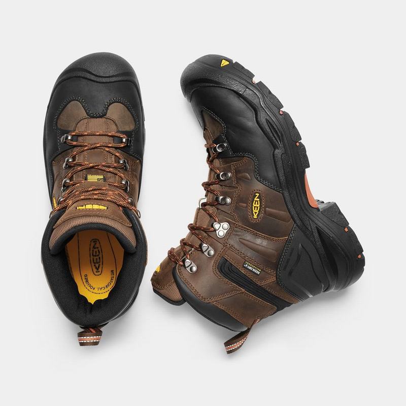 Botas De Trabajo Keen Coburg 6" Waterproof Steel Toe Para Hombre Marrom/Negros - Botas Keen Mexico (